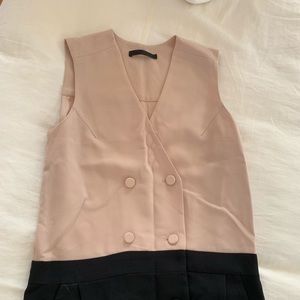 Jenni Kayne pink/black tuxedo dress Small